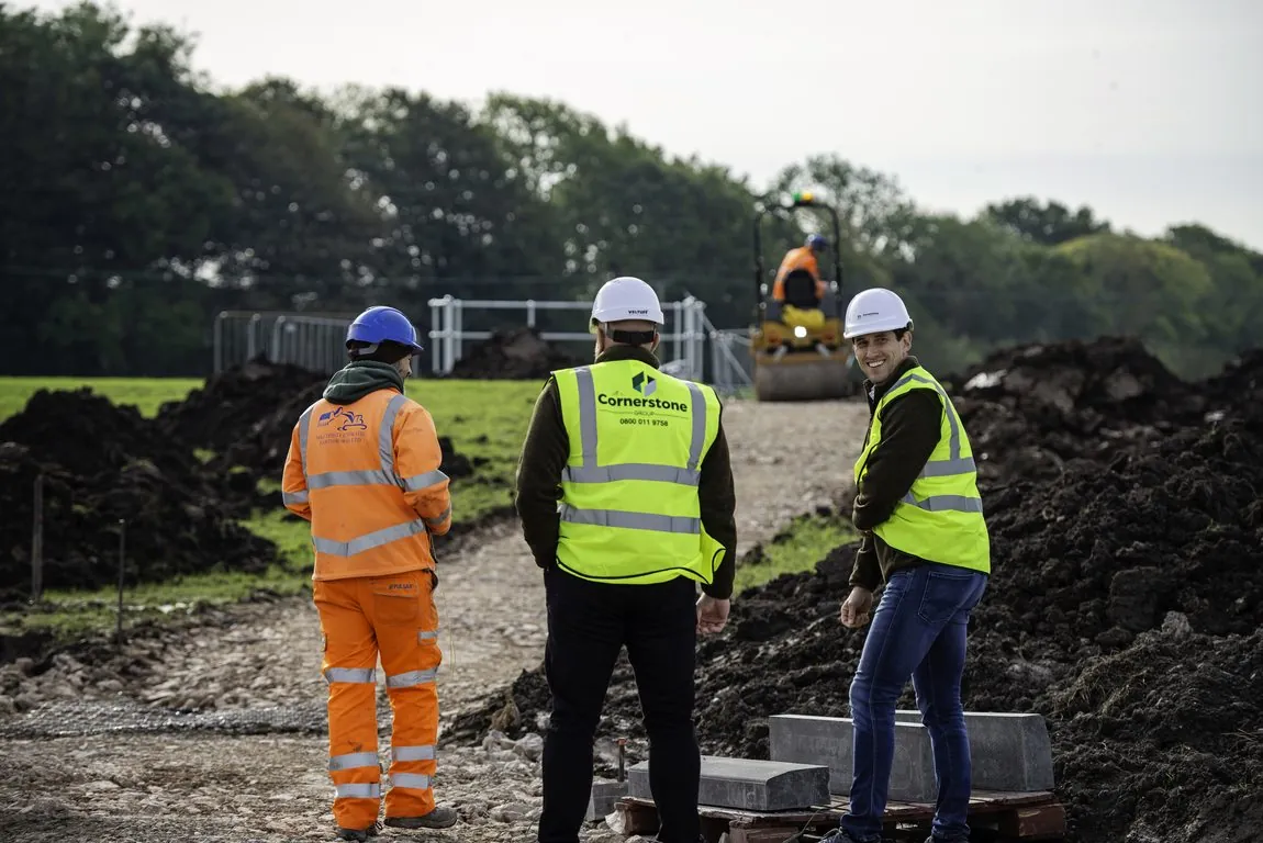 Groundworks and civil engineering on site