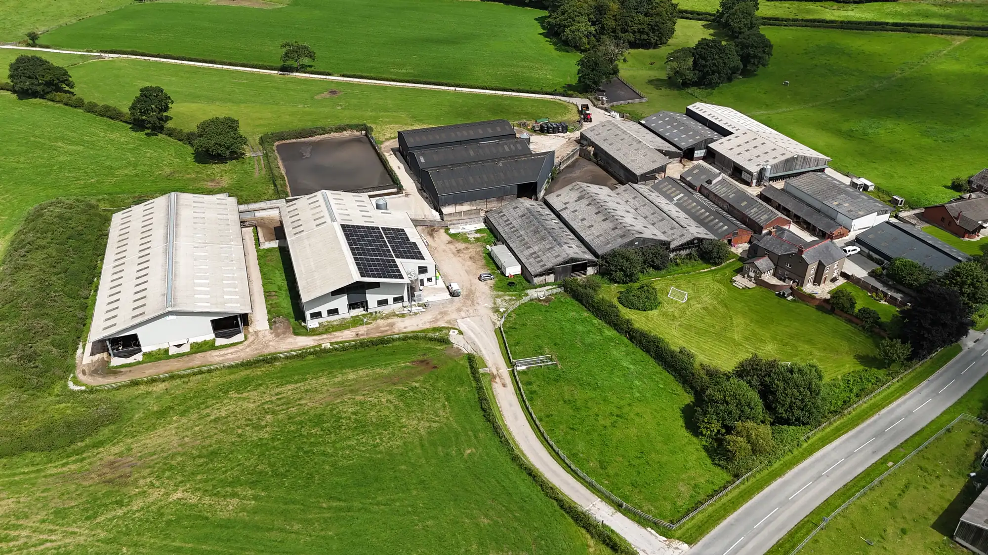 Bilsborrow Hall Farm from the air